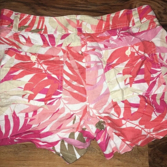 Tommy Bahama Pink Print 100% Linen 6 - Picture 4 of 6